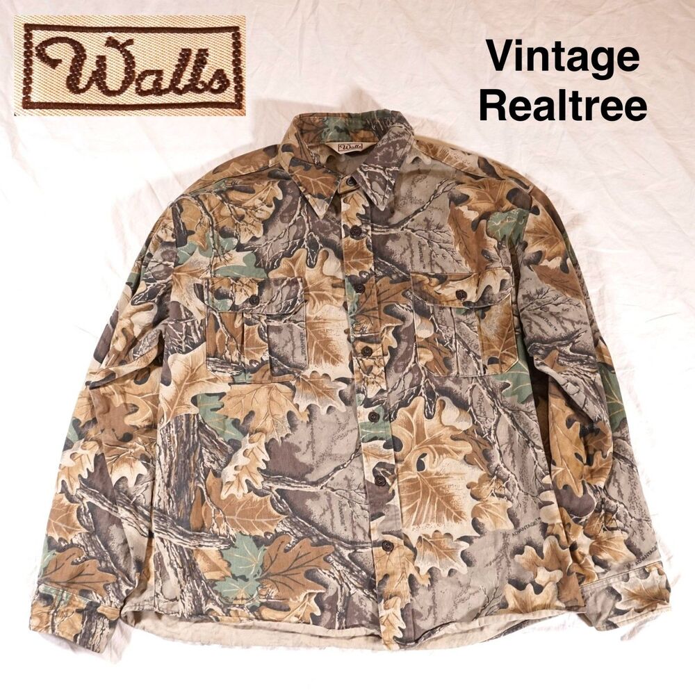 Walls Workwear Vintage Realtree Advantage Camo Shacket Fits Large No Size Listed